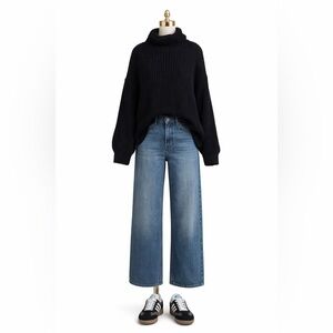 Free People Black Cowl Neck Sweater
